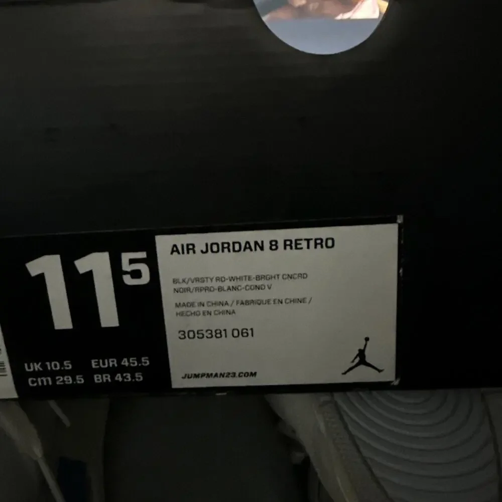 Air Jordan 8 Playoff Men’s Size 11.5 305381-061